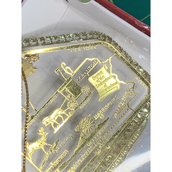 Pennsylvania State Landmarks Solid Brass Nation's Treasures Christmas Ornament - Picture 6 of 9